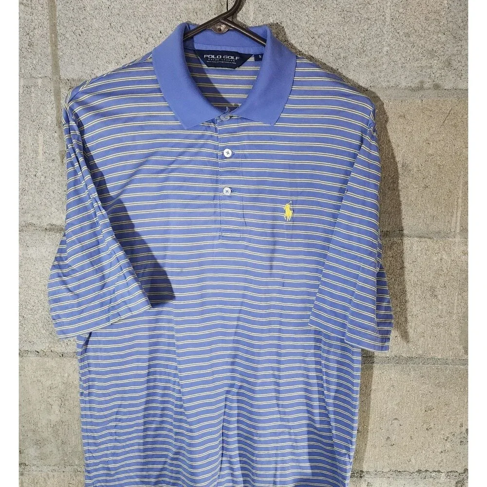Polo Golf Ralph Lauren Men's Striped Polo Shirt Blue Size S